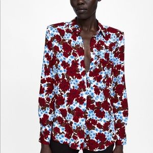 Zara Flower print shirt